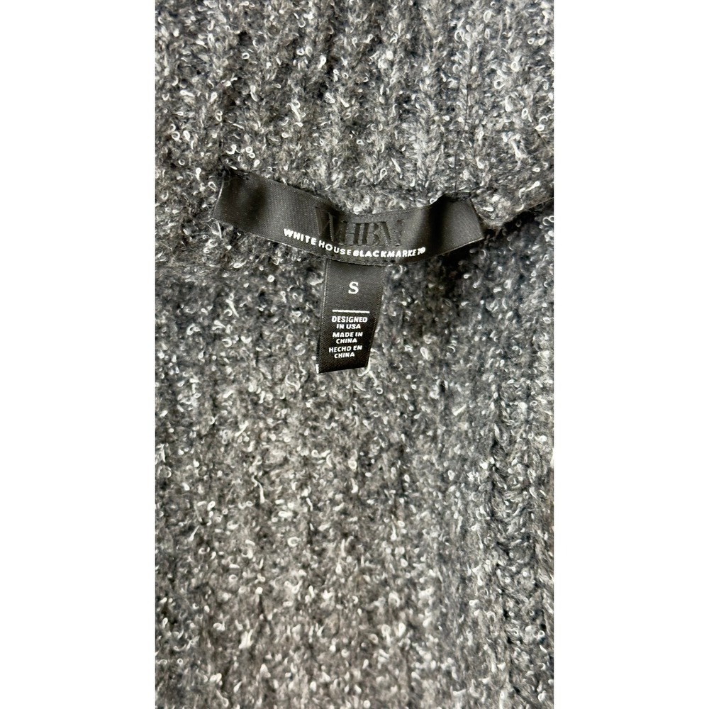 White House Black Market Grey Metallic Knit Longline Belted Sweater Vest‎ Small - Picture 4 of 9